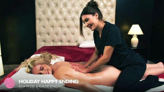 Fantasy Massage | Holiday Happy Ending (Khloe Kingsley, Ella Reese)
