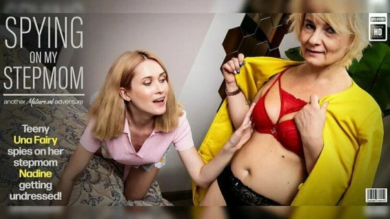Mature.nl | Una Fairy Get To Lick Her Stepmom Nadine's Wet Pussy After She Spied On Her Getting Undressed (Una Fairy, Nadine)