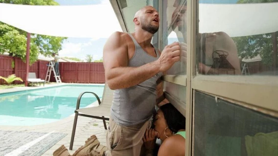 Sneaky Sex | Sucking Dick On The Ladder (Jmac, Harley Dean)