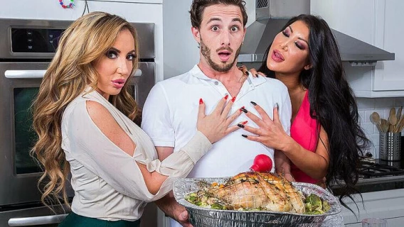 My Friend's Hot Mom | Richelle Ryan And August Taylor Tag Team A Young Dude (Lucas Frost, August Taylor, Richelle Ryan)